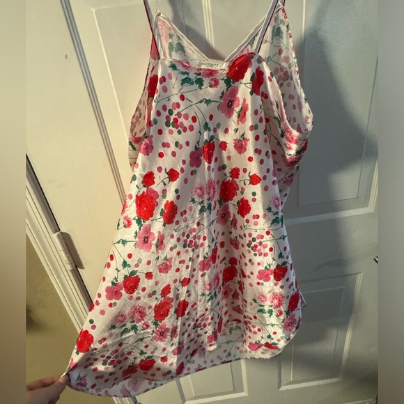 Delicates Vintage Floral Slip Dress Large Chemise Red Pink Cottagecore EUC Soft - Picture 7 of 12